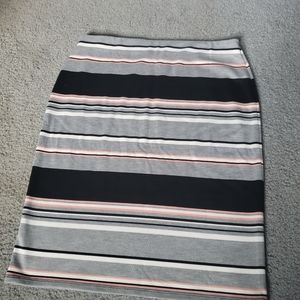 Striped Pencil Skirt